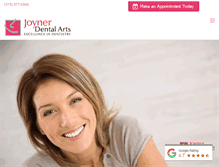 Tablet Screenshot of joynerdentalarts.com